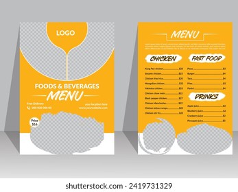 Modern Restuarant Menu Design Template