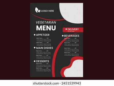 Modern Restuarant Menu Design Template