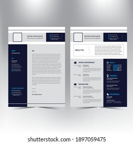 Modern resume and coverletter template design