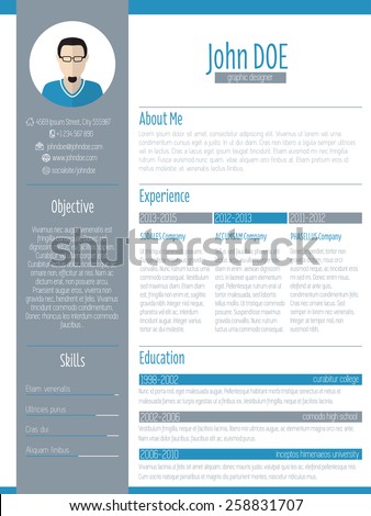 modern resume curriculum vitae cv design stock vector royalty free modern resume design for educators