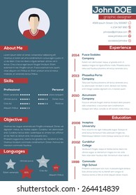 Modern resume cv design with pastel colors and photo