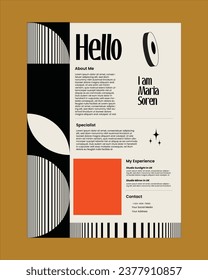 Modern Resume CV Design Template