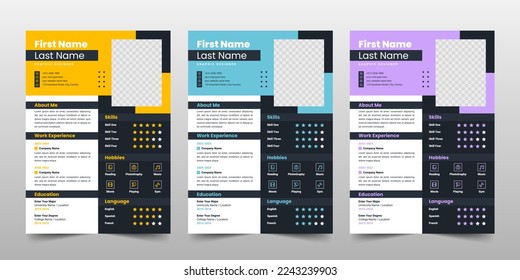 Modern resume or cv template