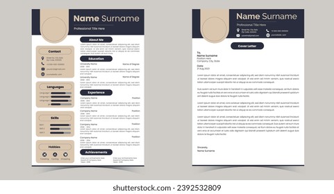 Modern Resume CV Template with Cover Letter