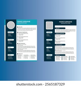 Modern Resume Design, Creative Template Display for Promotional Campaigns, One.