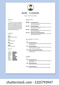 Modern Resume Design Template for Jobs Application