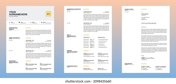 Modern Resume Template 3 Pages