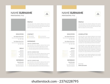 Modern Resume Template CV Cover Letter