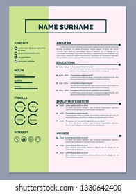 Modern Resume Template Design