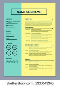 Modern Resume Template Design