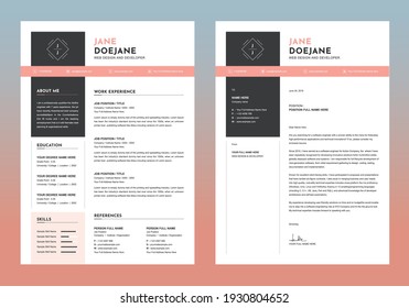 Modern Resume Template Format Editable CV Design 2021