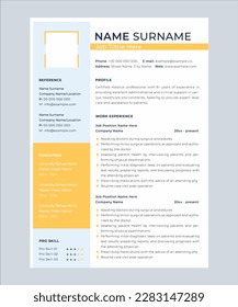 Modern resume template. Ideal for education, advertisement, brochure or leaflet