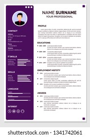 Modern Resume Template for Jobs Applications