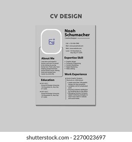 Modern resume template minimalist cv template