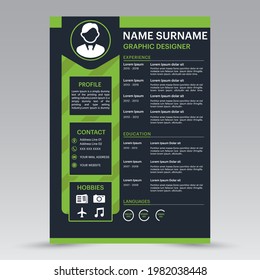 Modern Resume Template and Professional CV design - Vector 