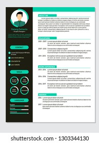 Modern Resume Template Vector for Job Applications
