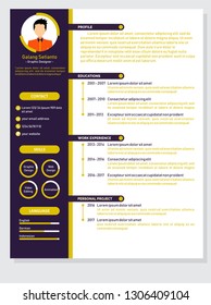 Modern resume template vector for jobs applications