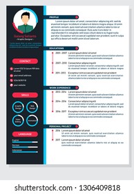 Modern resume template vector for jobs applications