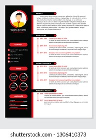 Modern resume template vector for jobs applications