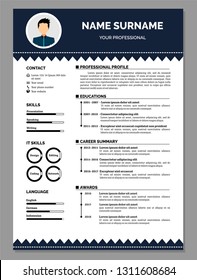 Modern Resume Template Vector for Jobs Applications