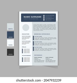 Modern resume template vector layout