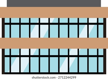 Ilustración vectorial exterior moderna de la tienda al por menor