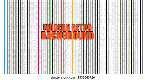 modern retro background with lines and shapes