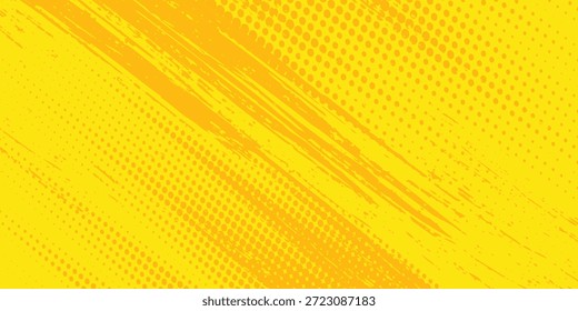 Moderne Retro Comic gelben Hintergrund Rastergradient Halbton Stock Vektorsport