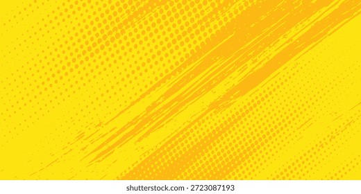 Moderno fondo amarillo cómico Raster gradiente medio tono stock Vector deportes