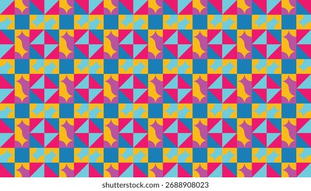 Diseño retro moderno con triángulos repetitivos y paralelogramos que forman un efecto óptico