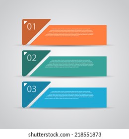 Modern retro design template / numbered banners