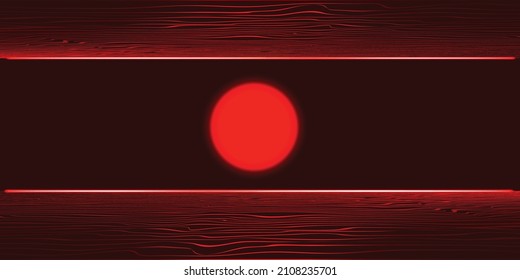 Modern retro futuristic background . Synthwave poster .Vector design composition with various geometric shapes . Abstract contemporary art . Digital cyber landscape . New modernism 