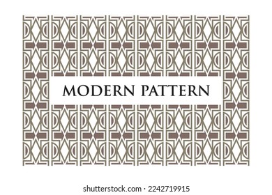 Modern Retro Geometric Seamless Pattern Vector on White Background