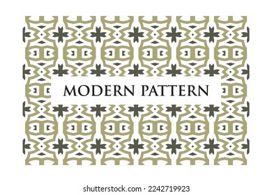 Modern Retro Geometric Seamless Pattern Vector on White Background