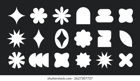 Modern retro geometric shapes, forms
