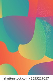 Modern Retro Gradient in Vibrant Colors. Abstract gradient background with flowing. Subtle grainy texture adds a retro, dynamic effect vector illustration