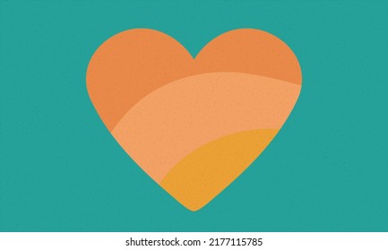 
Modern retro heart summer textured vector background