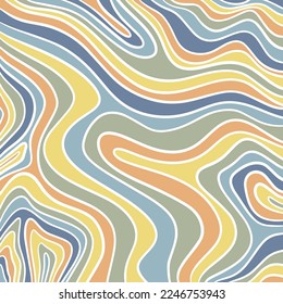 modern retro inspired marble wave pattern design square background illustration