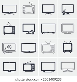 Modern and Retro TV icons