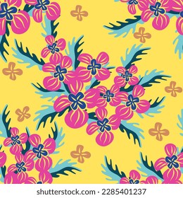 Modern retro vintage seamless pattern vector illustration design for fabric textile and interior 