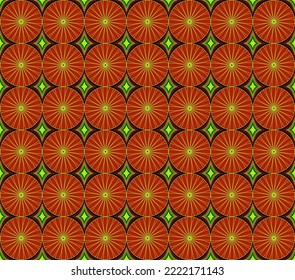 Modern Retro Vintage Style Hand drawn Marble sun illustration seamless pattern with colors; royal blue, amber, Fushia Pink, Lemon, Turquoise, Bottle Green, Black, White, Burnt Orange print surface 
