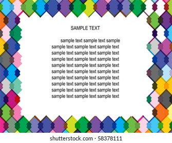 Modern rhombus NOTE with stylish colors , vector