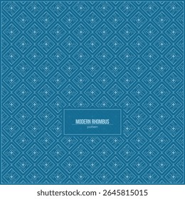 modern rhombus pattern with circuits line and simple flowers inside