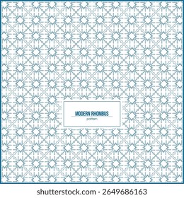 modern rhombus pattern with multiple blue thin lines