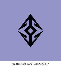 logotipo abstracto de la moderna tecnología de forma rhombus