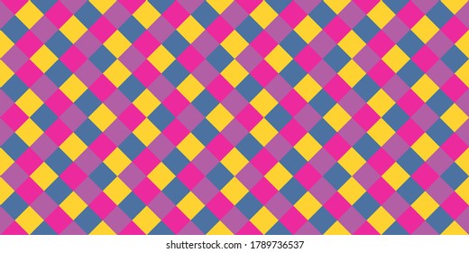 Moderne Rhombus-Fliesen nahtlos Muster Vektorgrafik-Design. Quadrat formt Retro-Tapete. Rhombus geometrisches nahtloses Muster, gepolsterter Stoffdruck. Zeitgenössische Quadrate sind unendlicher Hintergrund.