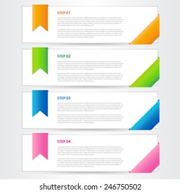 The Modern Ribbon Banner, Vector Work