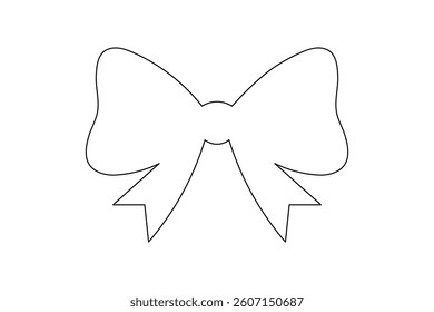 Modern Ribbon Bow Silhouette Vector Graphic, decoration bow tie ribbon, bow black silhouette ribbon knot, black bow icons and symbols, black silhouette wedding ribbon