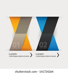 Modern ribbon design template. Vector