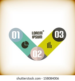 Modern ribbon infographic template